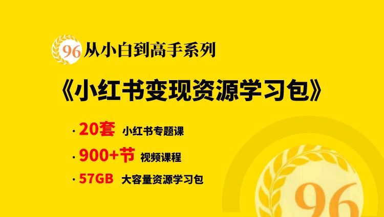 【从小白到高手系列】小红书变现方法,小红书变现资源学习大咖干货合集包